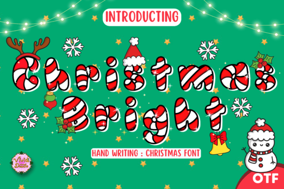 Christmas Bright Candy: A Festive Font for Thoughtful Editorial Design