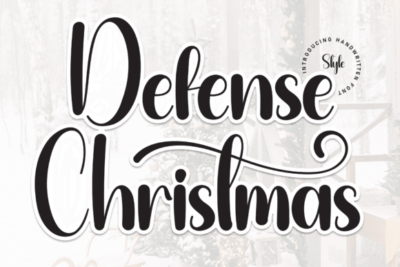 Defense Christmas: A Handwritten Font for Elegant Craft and Product Designs