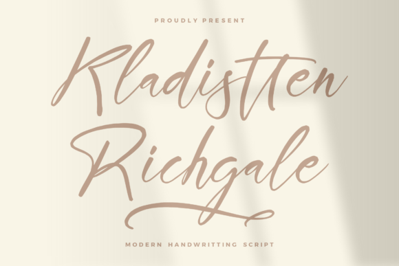 Kladistten Richgale: A Handwritten Font for Elegant Craft and Product Design