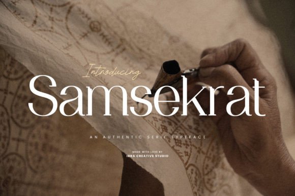 Samsekrat: A Timeless Serif Typeface for Elegant Craft and Product Design